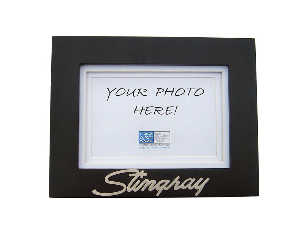 1968-1976 Corvette CarArtWork Blackwood Picture Frame With 1968-1976 Stingray