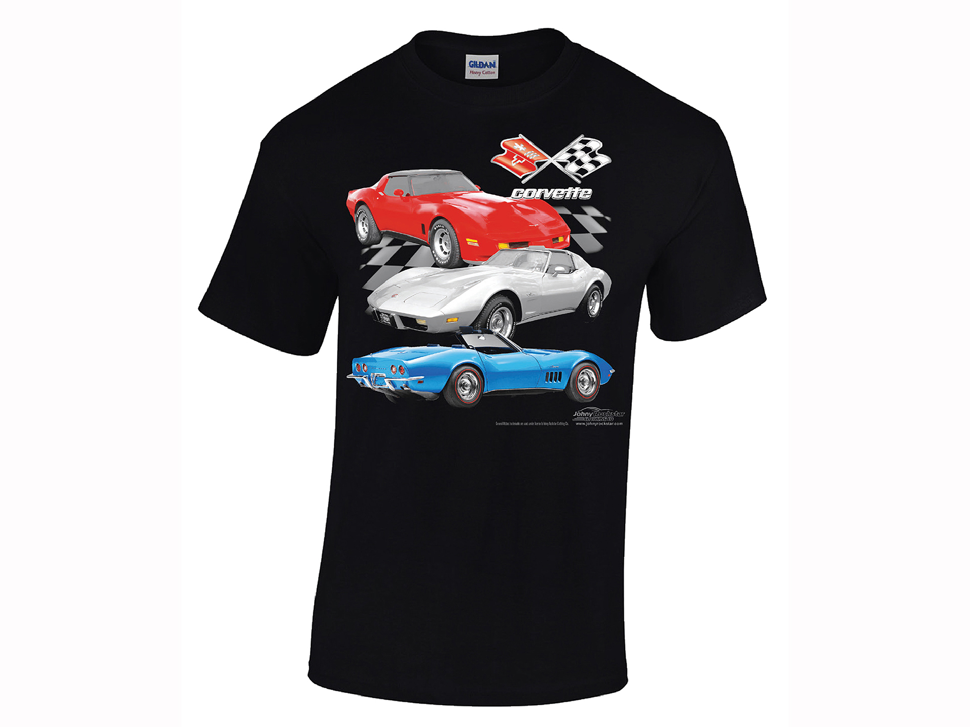 T-Shirt C3 Black 3 Car Front Print