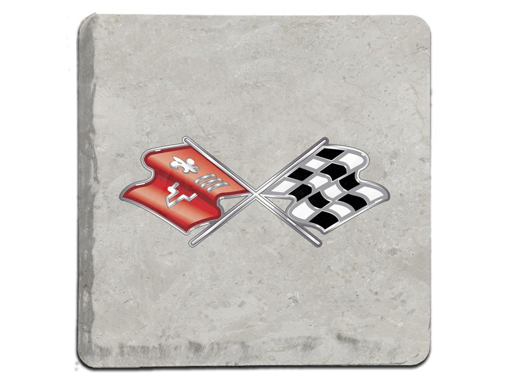 C3 Crossflags Stone Tile Coaster