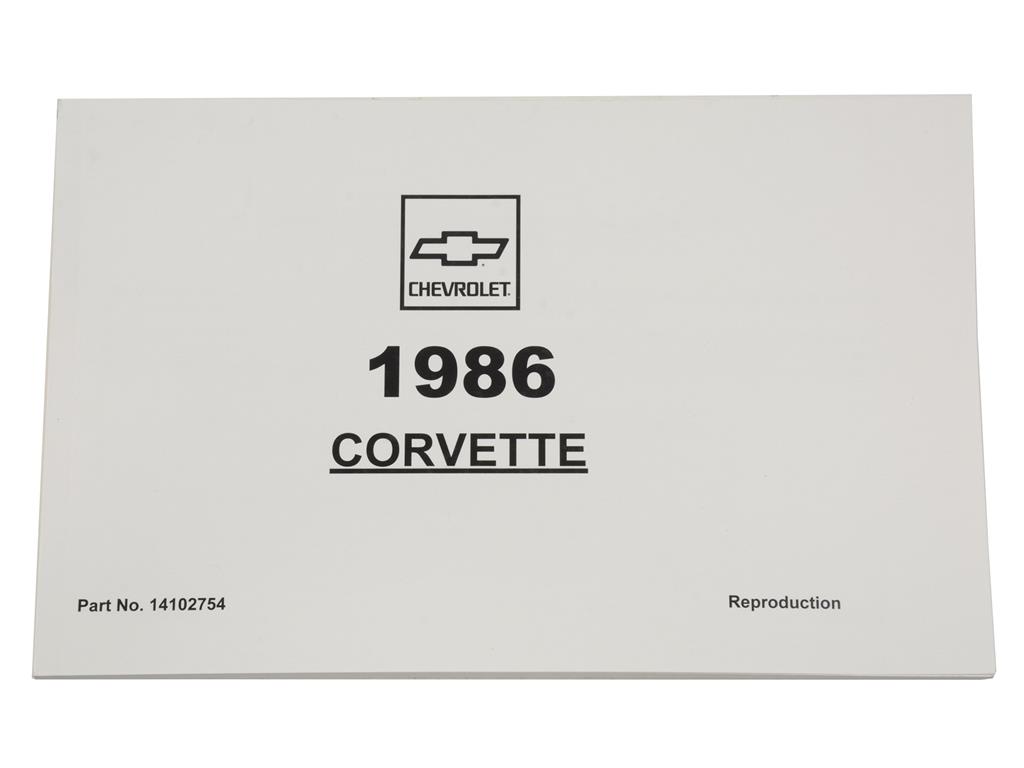 85-89 Owners Manual Year: 1986