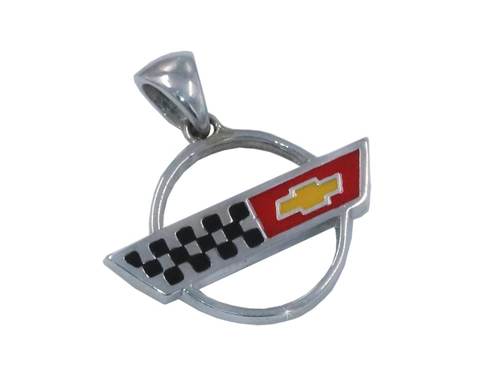 C4 Emblem Sterling Silver with Enamel Pendant