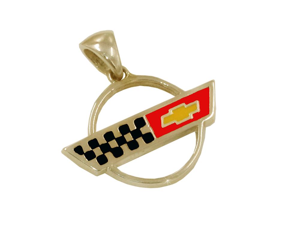 C4 Emblem 24K Gold with Enamel Pendant (ND)
