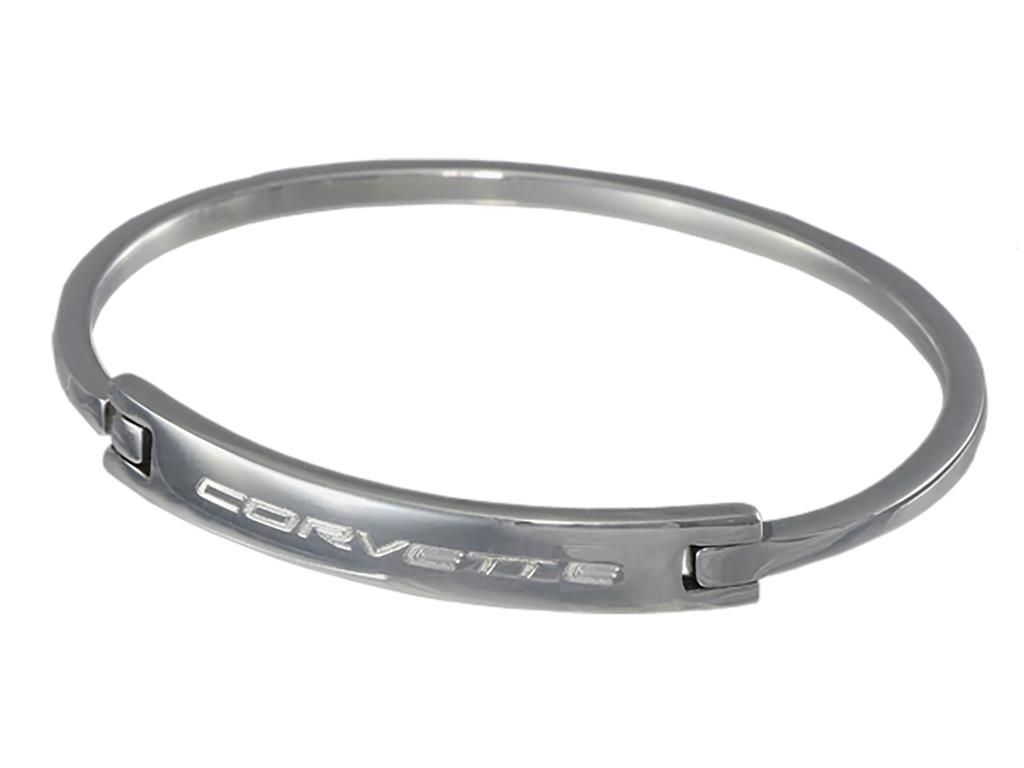 C5 Sign Hinged Bangle Bracelet Sterling Silver