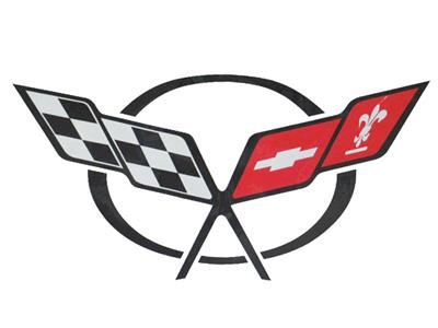 Large C5 Emblem Decal - Black - 17" X 9"