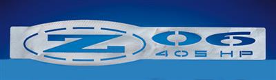 36" CarArtWork Brushed Metal Wall Hanging C5 Z06 405 HP Emblem