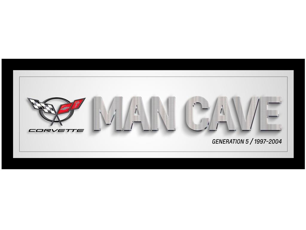 C5 Framed Man Cave Printed Canvas Sign 13" x 35"