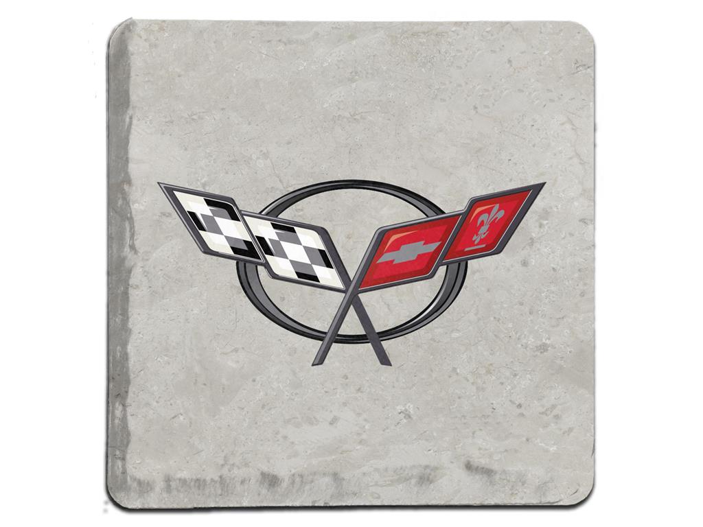 C5 Crossflags Stone Tile Coaster