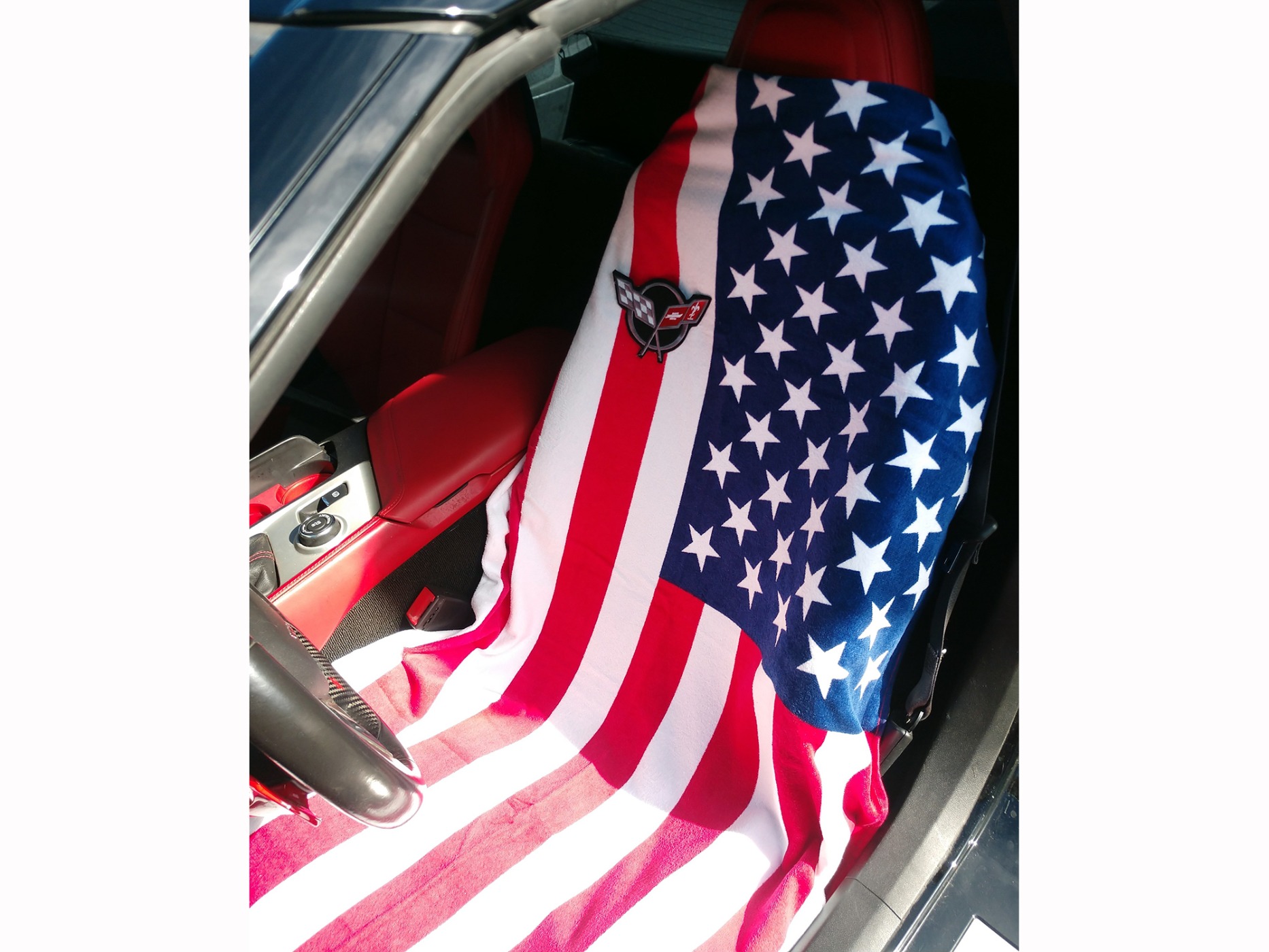 American Flag Towel2GO with C5 Corvette Logo