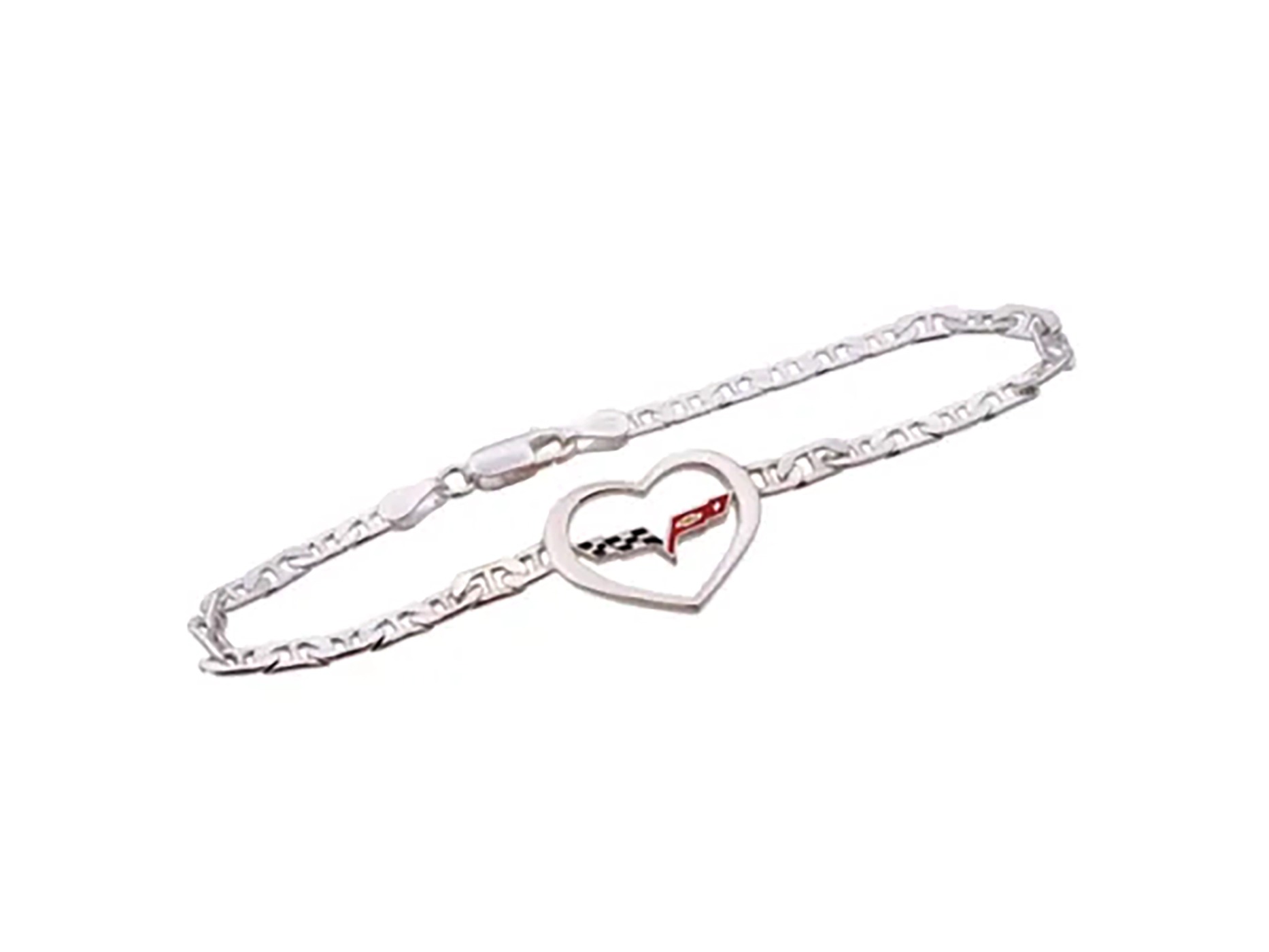 C6 Heart Bracelet - Sterling Silver