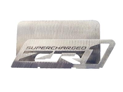 Brushed Metal ZR1 Emblem Business Card Holder by CarArtWorks