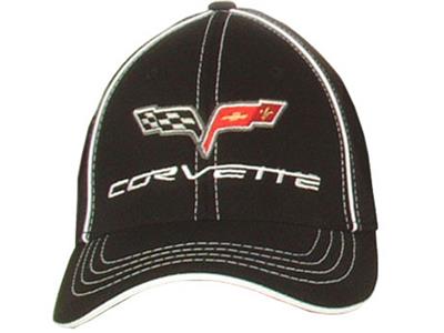 Hat - Black W/C6 Embroidered Logo Flex Fit ( L-xl 7 3/8 To 7 5/8) *Discontinued*