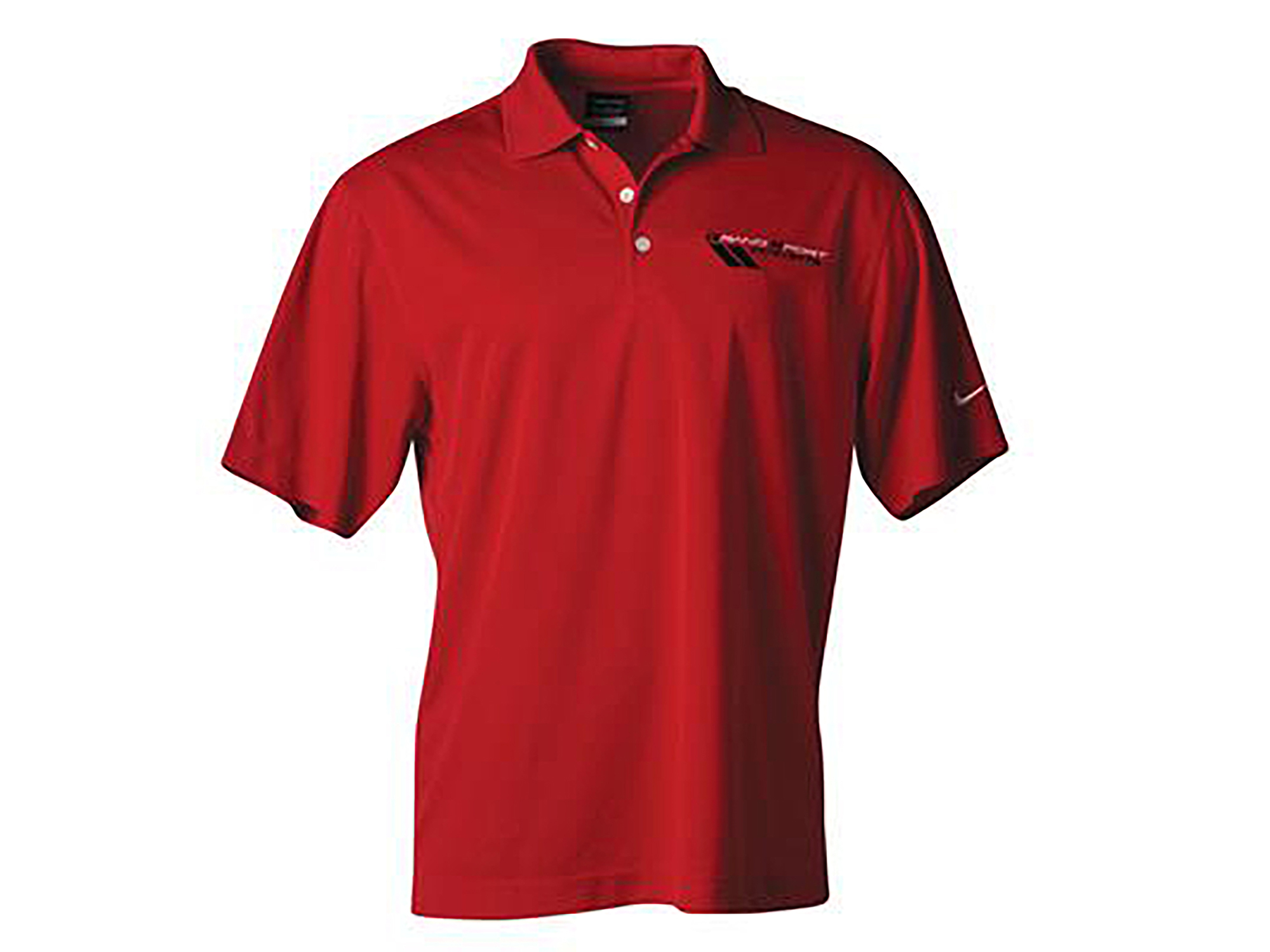Red Nike Polo Shirt With Grand Sport Embroidered Emblem