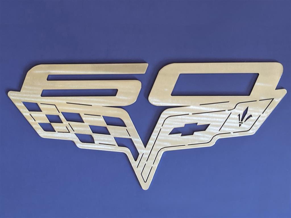 13 Brushed 60th Anniversary Mounted -15 "  by CarArtWorks