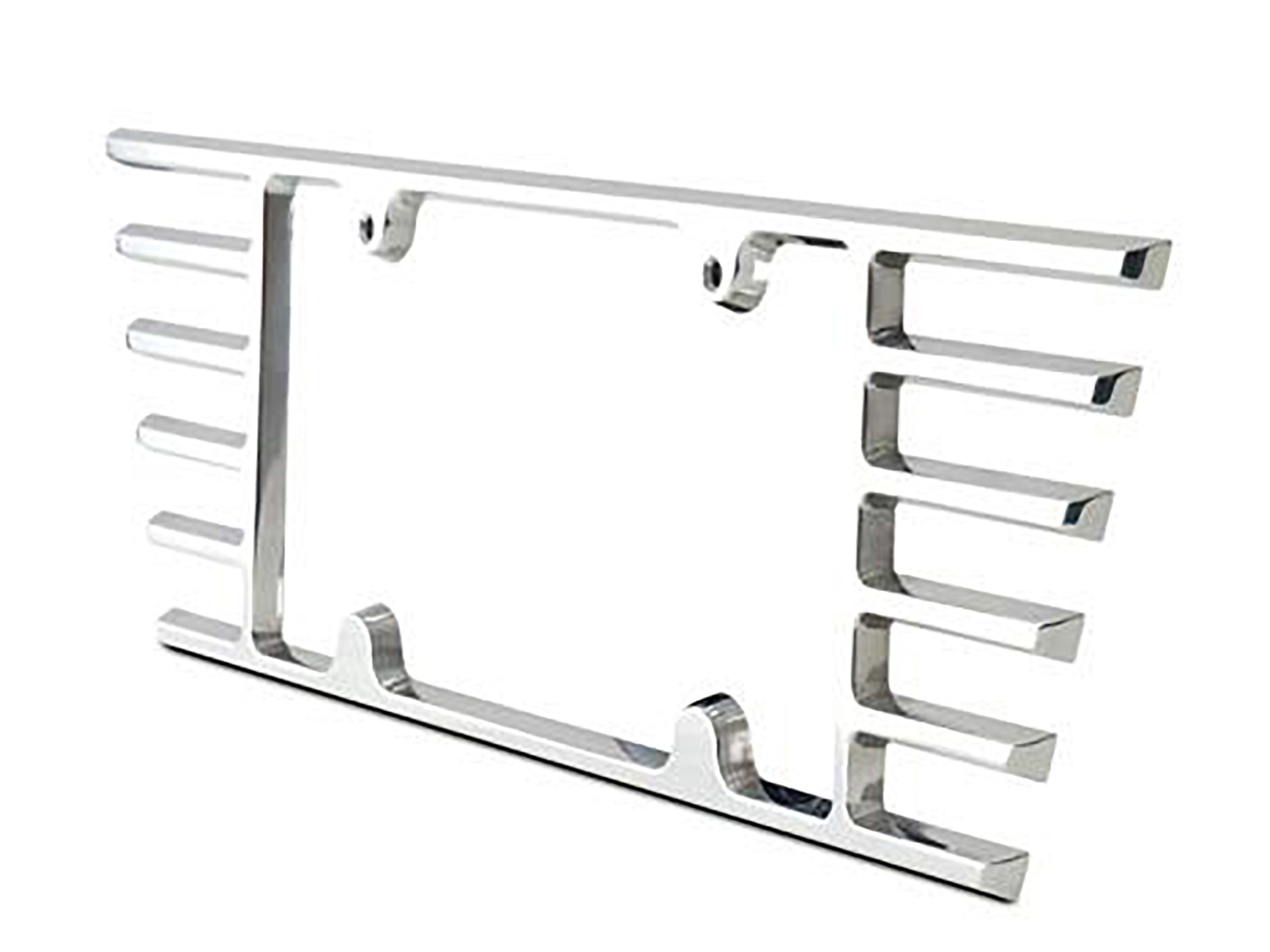 05-25 Chrome Billet Open End Rear License Plate Frame / Bezel