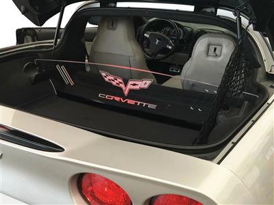 2005-2013 Coupe Wind Restrictor / Deflector with C6 Logo And Script (ND)