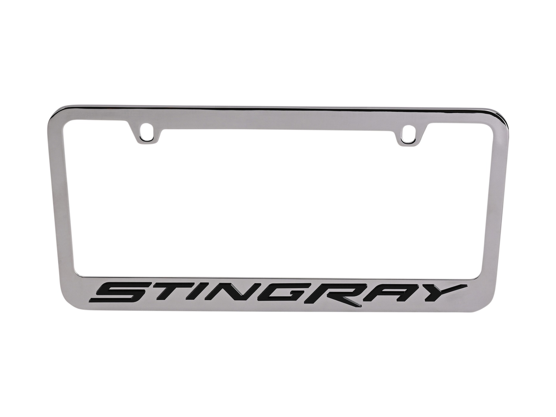 2014-2027 Stingray Chrome License Frame Black 3D Acrylic Letters