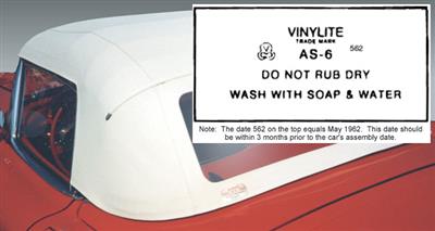 1956-1958 Soft Top/Convertible Top Dated Original Soft Top Kit (ND)
