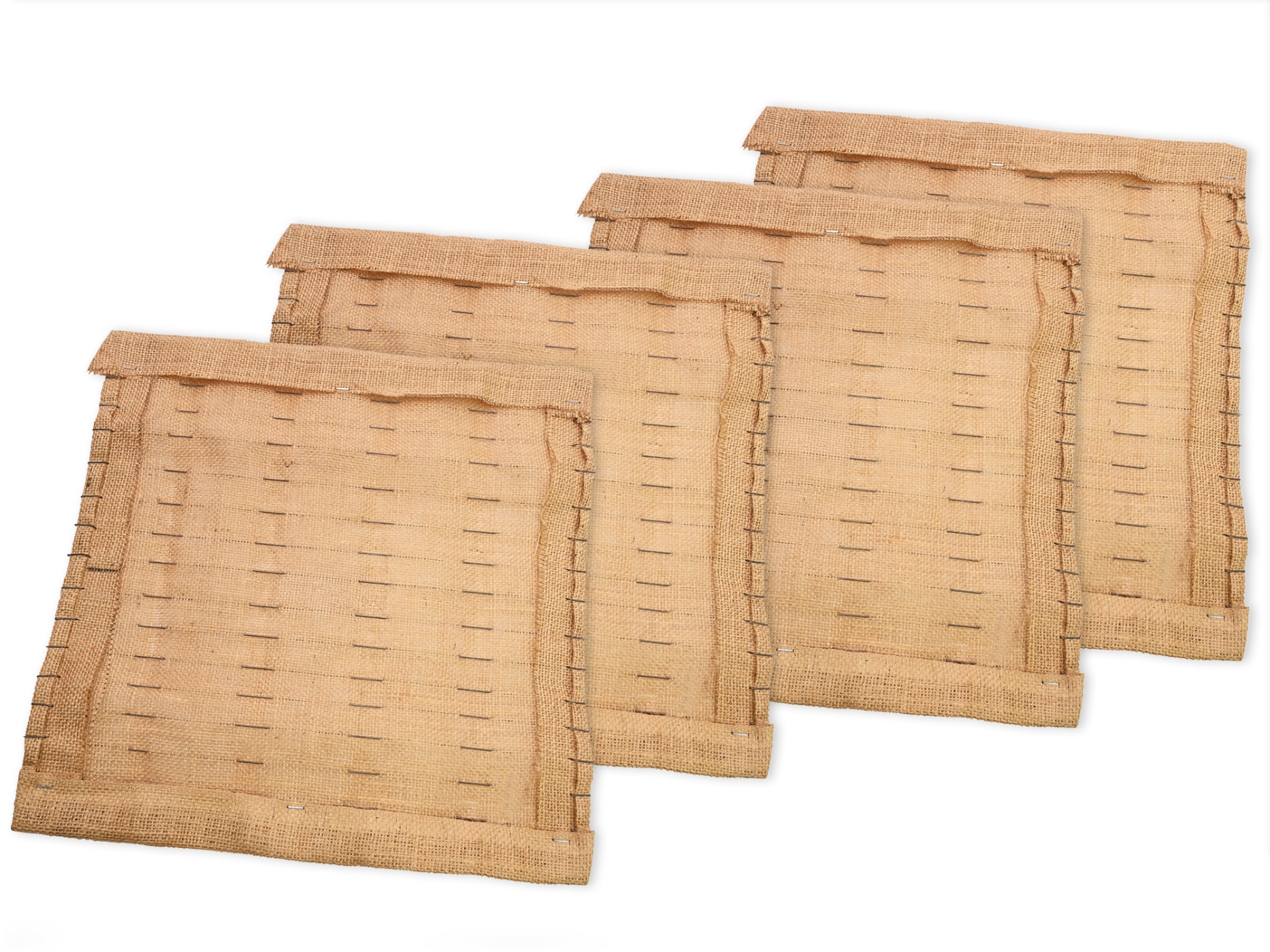 56-67 Seat Foam Burlap Cover w/ Installed Wires