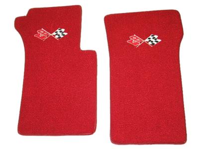 1963-1967 Floor Mat - 80/20 Carpet With C2 Crossflag Embroidered Logo