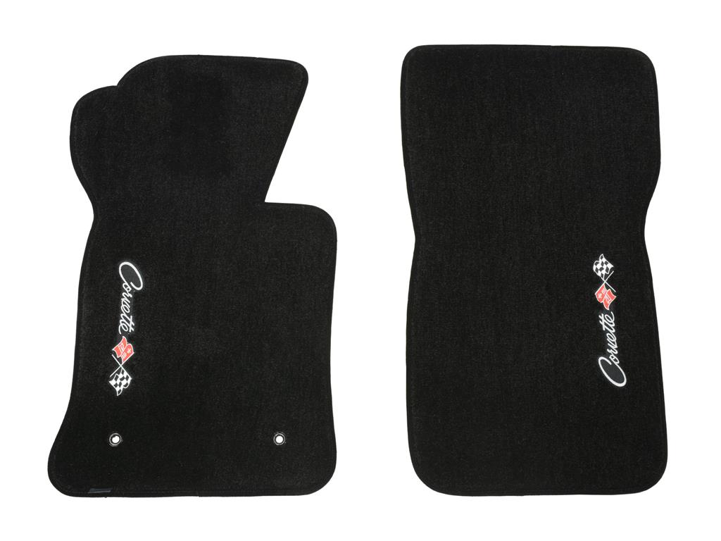 1963-1967 Black C2 Sideways Logo Floor Mat By Lloyd Design