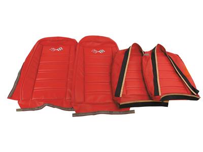 72-74 Seat Cover - 100% Leather With Embroidered Logo - CA