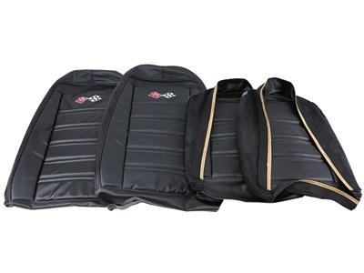 75 Seat Cover - 100% Leather With Embroidered Logo - CA