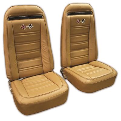 73-74 Seat Cover - Exact Reproduction With Embroidered Logo - Leather - CA