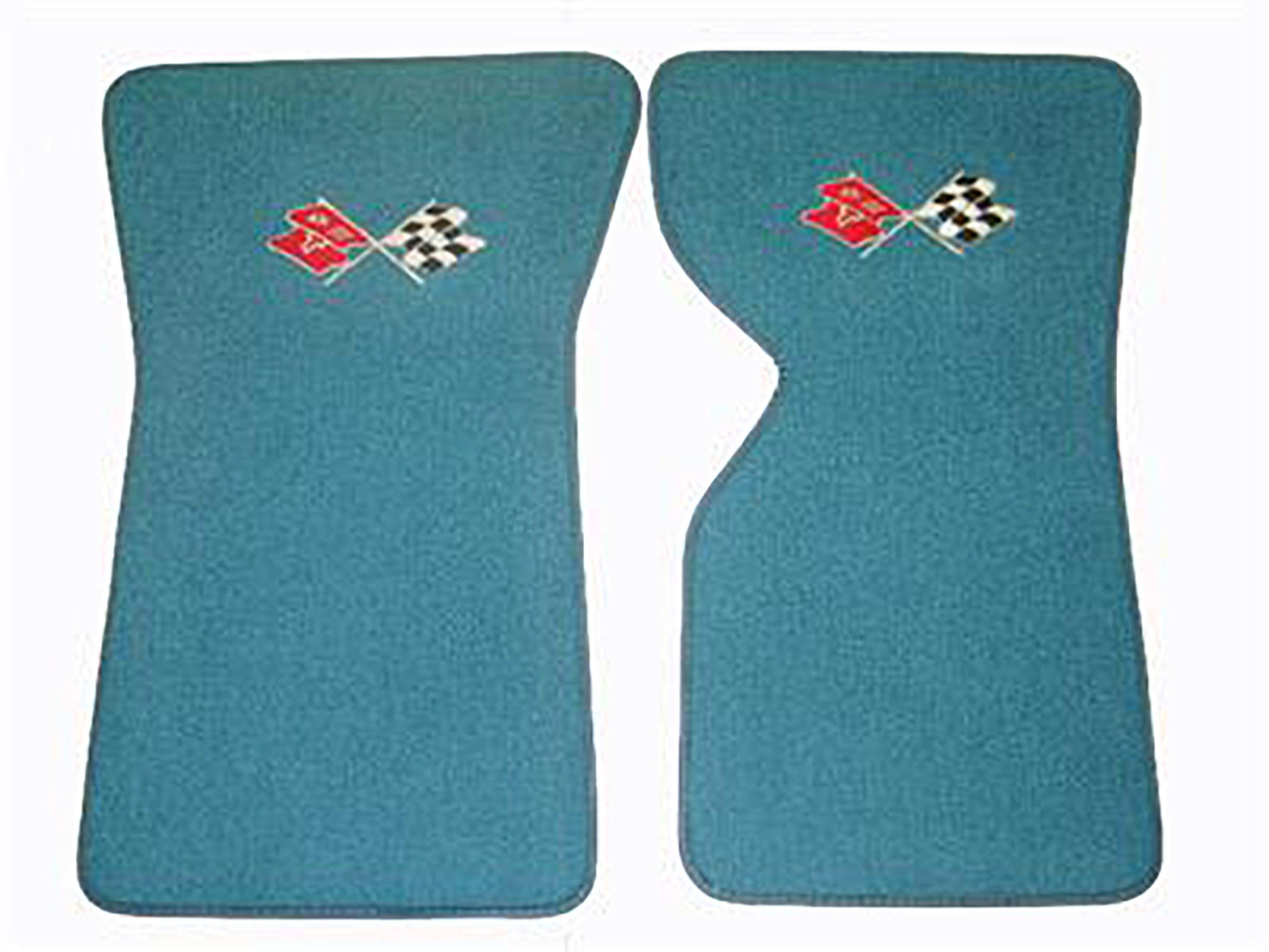 1968-1976 Floor Mat - 80/20 Carpet With C3 Crossflag Embroidered Logo