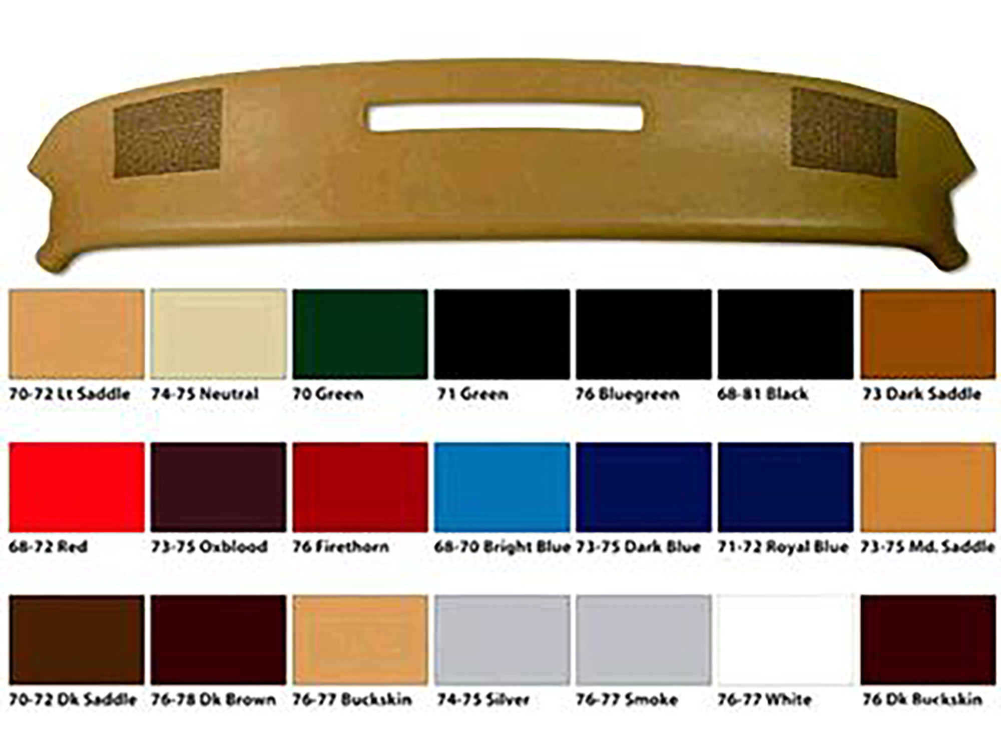 70-76 Dash Pad - Complete Upper