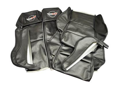 84-87 C4 Embroidered Leather Sport Seat Covers