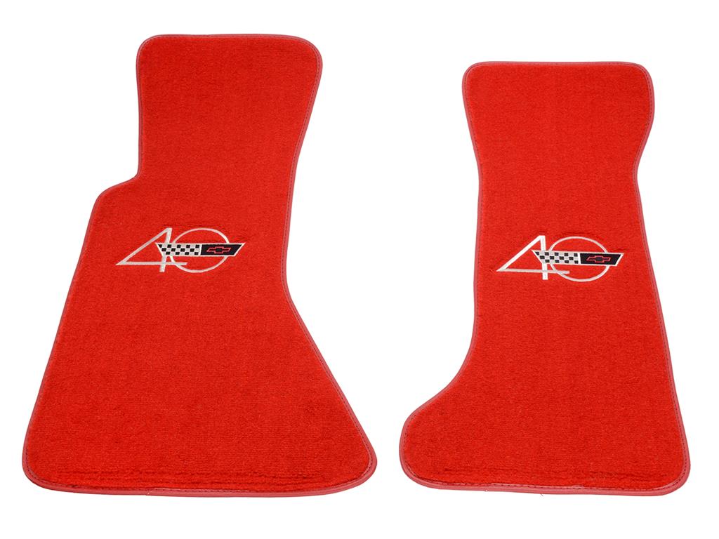 1993 Floor Mats - Embroidered Logo C4 40th Anniversary