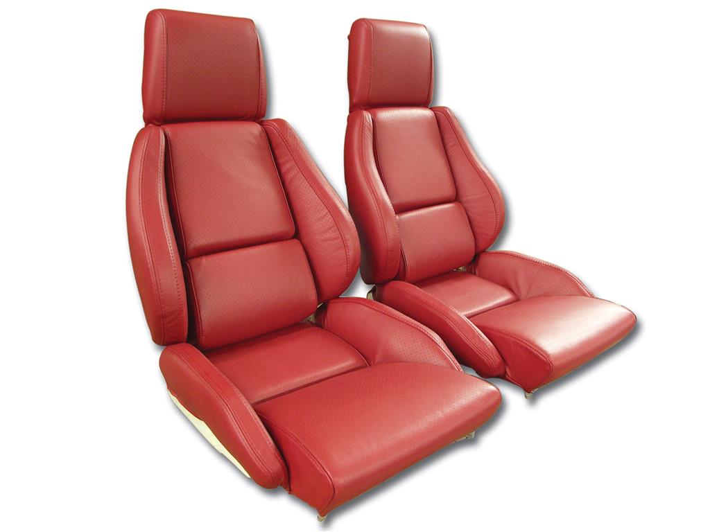 84-88 Mounted Std Seat Covers 100% Leather With Original Design Perforation - CA