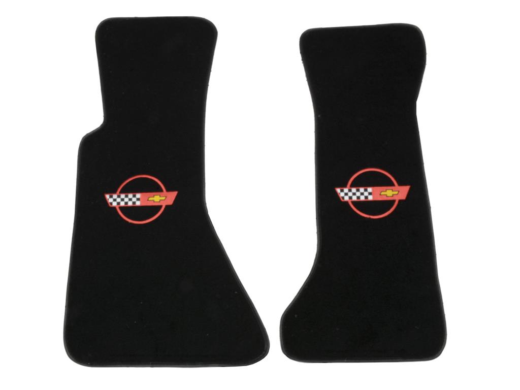 1984-1996 Floor Mat - Embroidered C4 Logo Cut Pile