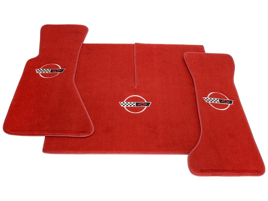84-96 Floor And Cargo Mat Set - Coupe With Embroidered Logo