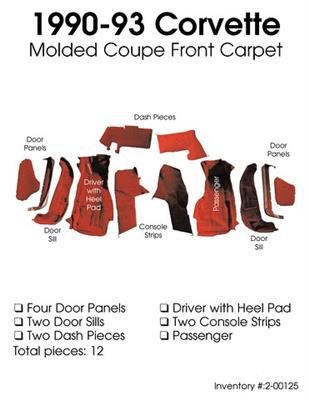 90-93 Carpet Front Only With Mass Back - 1993 Early