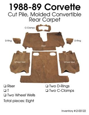 1990-1993E Carpet Rear Only - Convertible With Poly Back
