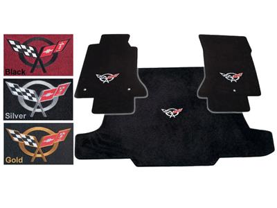 1998-2004 C5 Cargo/Floor Mat Set with Black C5 Logo by Lloyd Design Convertible