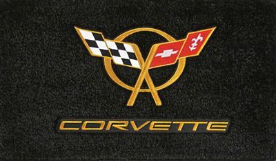 1997-2004 Cargo Mat-Coupe With Gold C5 Logo And Corvette Script - Lloyd Design