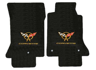 1997-2004 Floor Mats - With Gold C5 Logo And Corvette Script - Lloyd Design