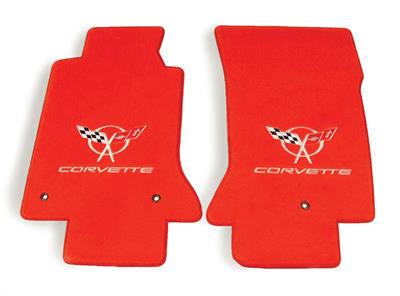 1997-2004 Floor Mats - With Silver C5 Logo And Corvette Script - Lloyd Design