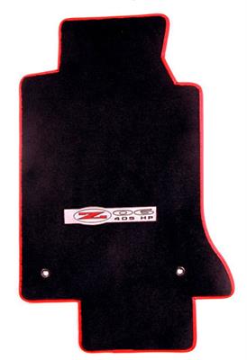 2002-2004 C5 Floor Mats Black With Red Binding With C5 Z06 405HP - Lloyd Design