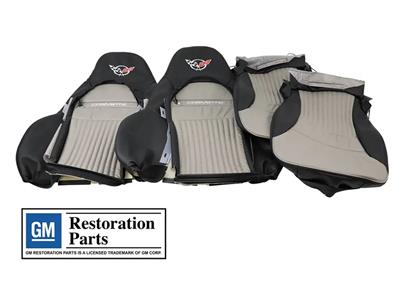 1997-2004 Sport Lea 2-Tone Custom Seat Covers w/ Embroidered Logo *Color* - CA