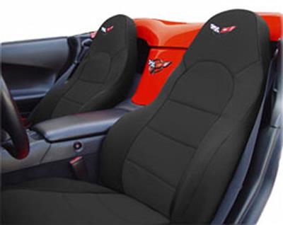 97-04 Seat Slip Covers - Wet Suit / Neoprene Black With Black Insert