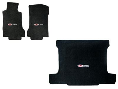2007L-2013 Floor & Cargo Mat Set Ebony W/C6 Z06 Logo Lloyd Design
