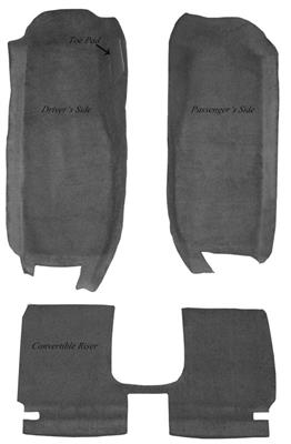 05-13 Carpet Set - Convertible Front With Riser - Mass Back - Truvette
