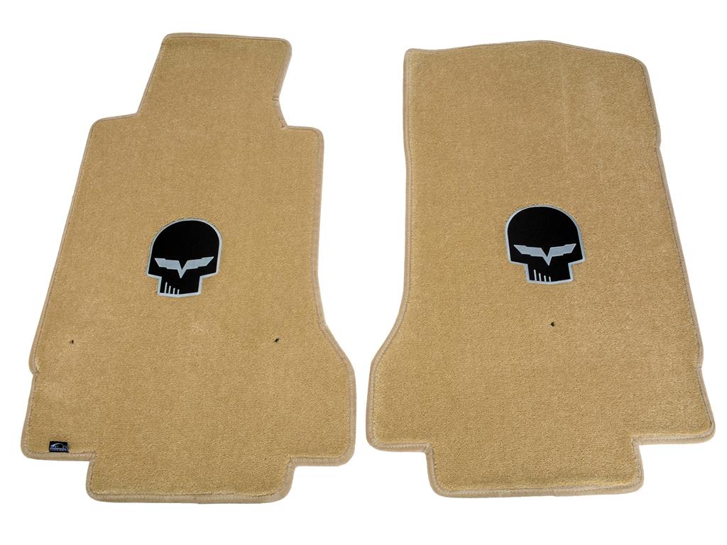 2005-2007E C6 Floor Mats Silver C6 Jake Logo - Lloyd Design
