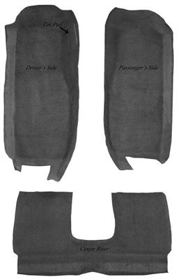 05-13 Carpet Set - Coupe Front With Riser - Mass Back - Truvette