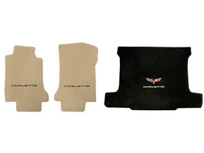 2005-2007E Floor And Cargo Mat Set Convertible w/C6 Flag & Black Script Lloyd