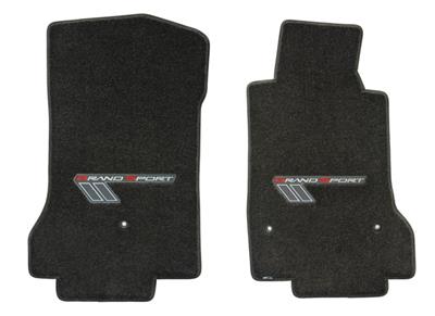 2013 Floor Mats - Red And Silver C6 Grand Sport Emblem - Lloyd Design 2013 Late