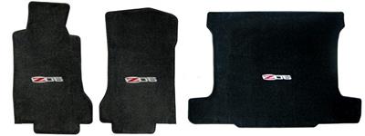 2006-2007 Floor And Cargo Mat Set-Ebony With C6 Z06 Logo-Lloyd Design-2007 Ear